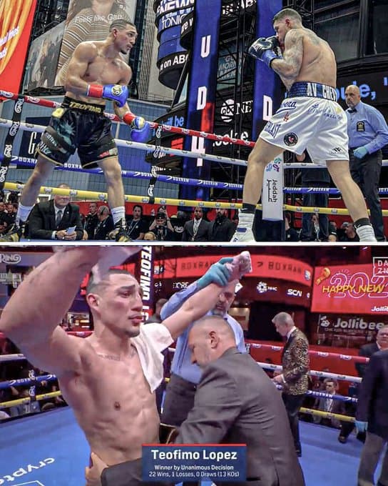 Teofimo Lopez Dominates Arnold Barboza Jr. on Times Square Card, eyes phillys Boots Ennis!